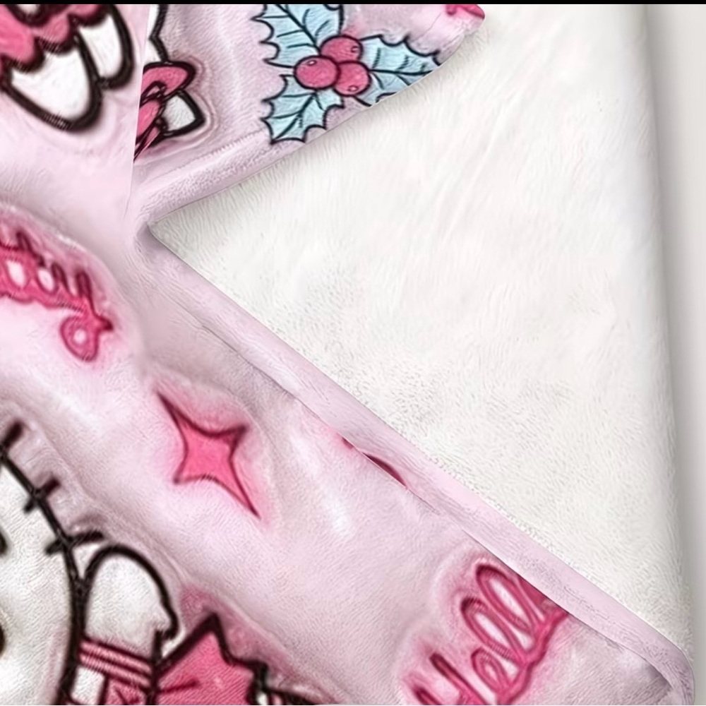 Hello Kitty Pink Fleece Blanket - Picture 2 of 2